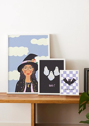 Witch, Ghost & Bat