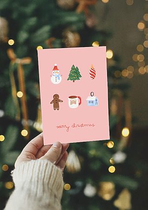 Merry christmas 10 mockup sapin